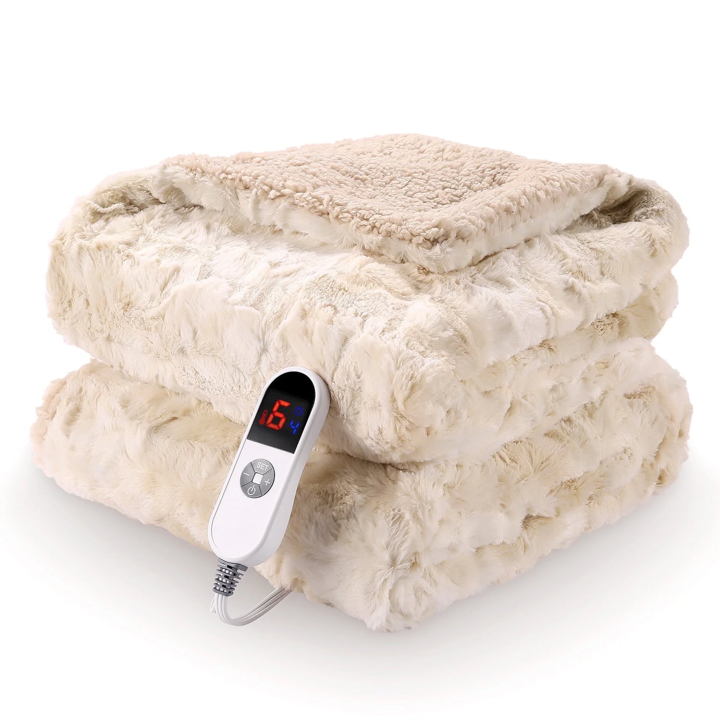Cozy Up with Our Electric Tie-Dye Throw Blanket! Soft Faux Fur, 6 Heat Levels, and a Large LED Display