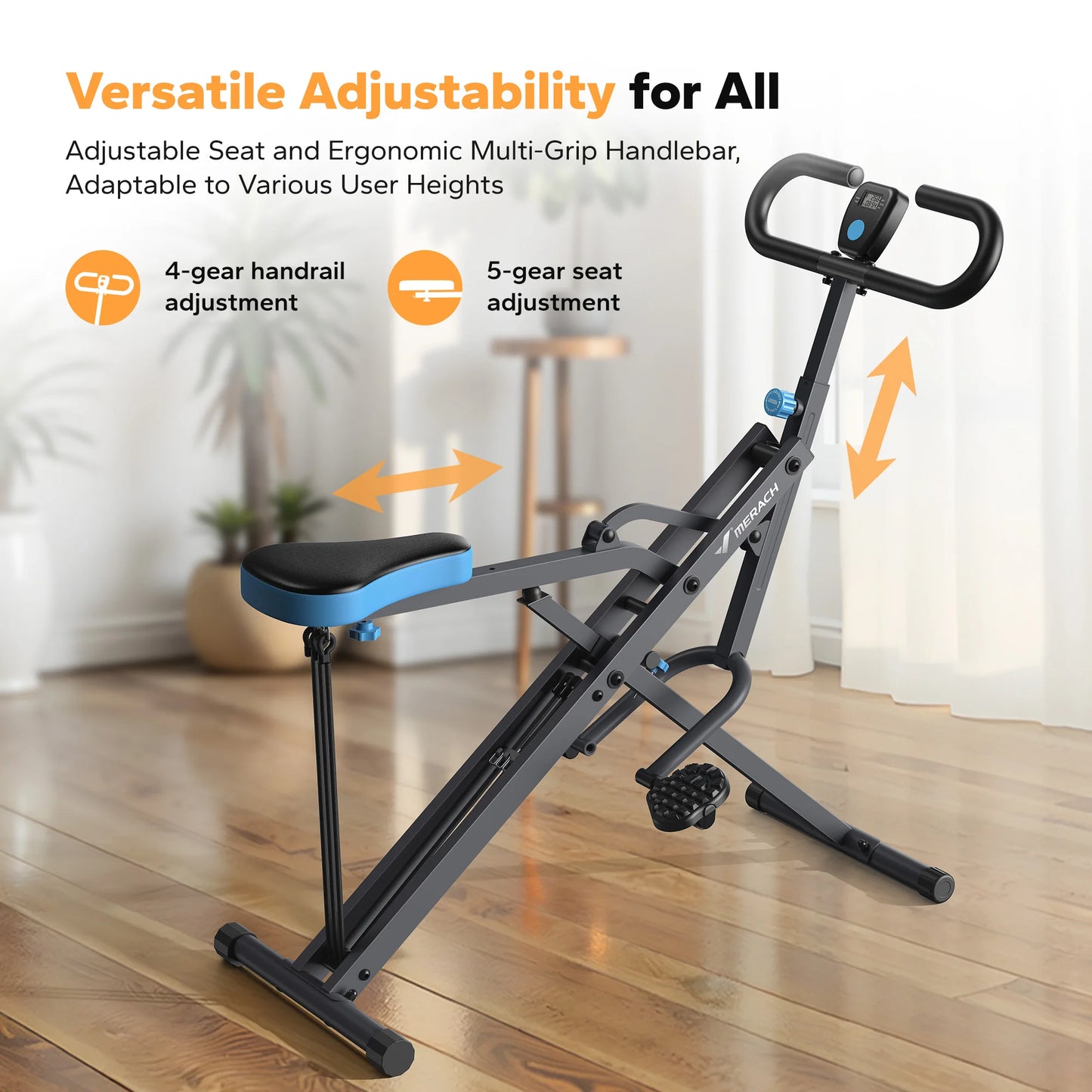 2-in-1 Squat & Rowing Machine – Foldable Glute & Leg Trainer for Home Fitness