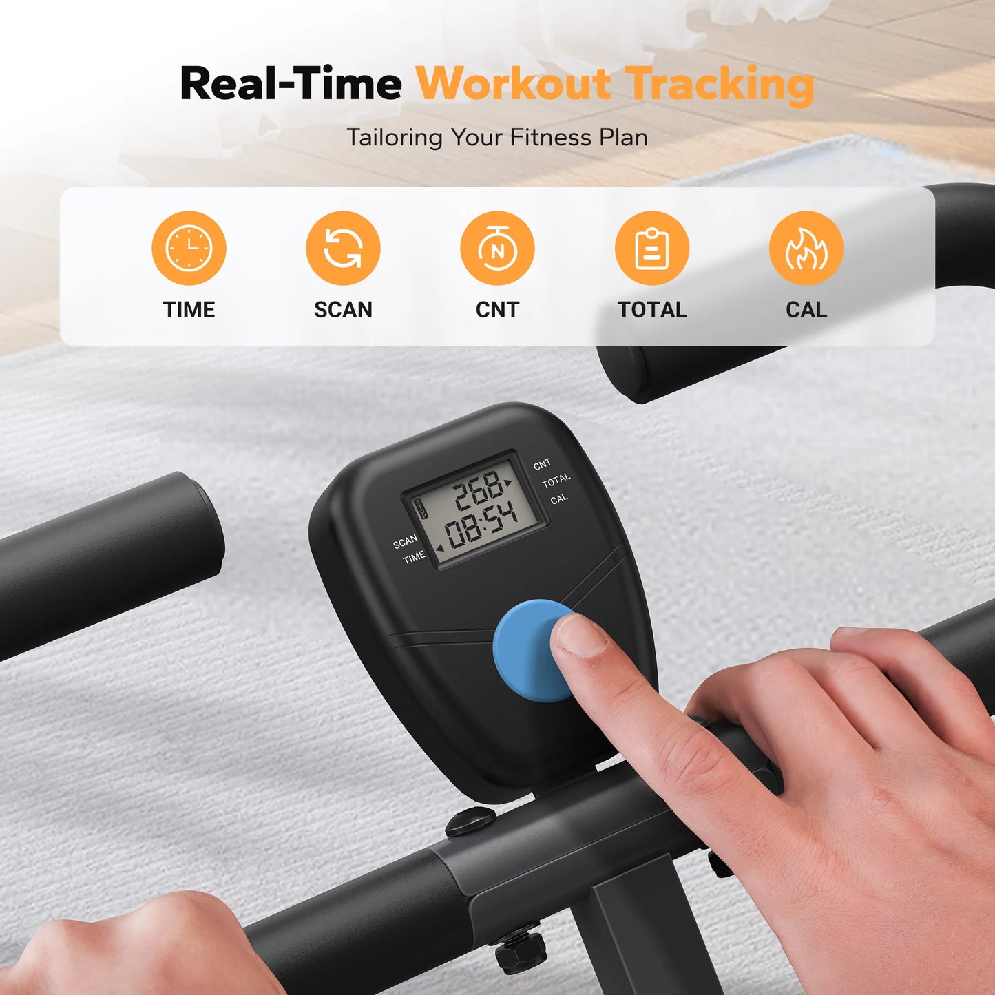 2-in-1 Squat & Rowing Machine – Foldable Glute & Leg Trainer for Home Fitness