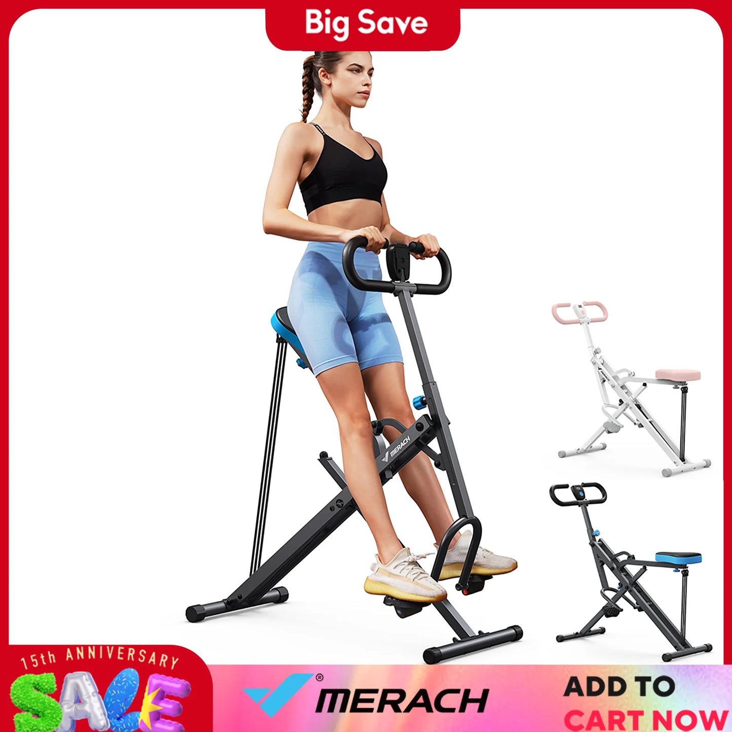 2-in-1 Squat & Rowing Machine – Foldable Glute & Leg Trainer for Home Fitness