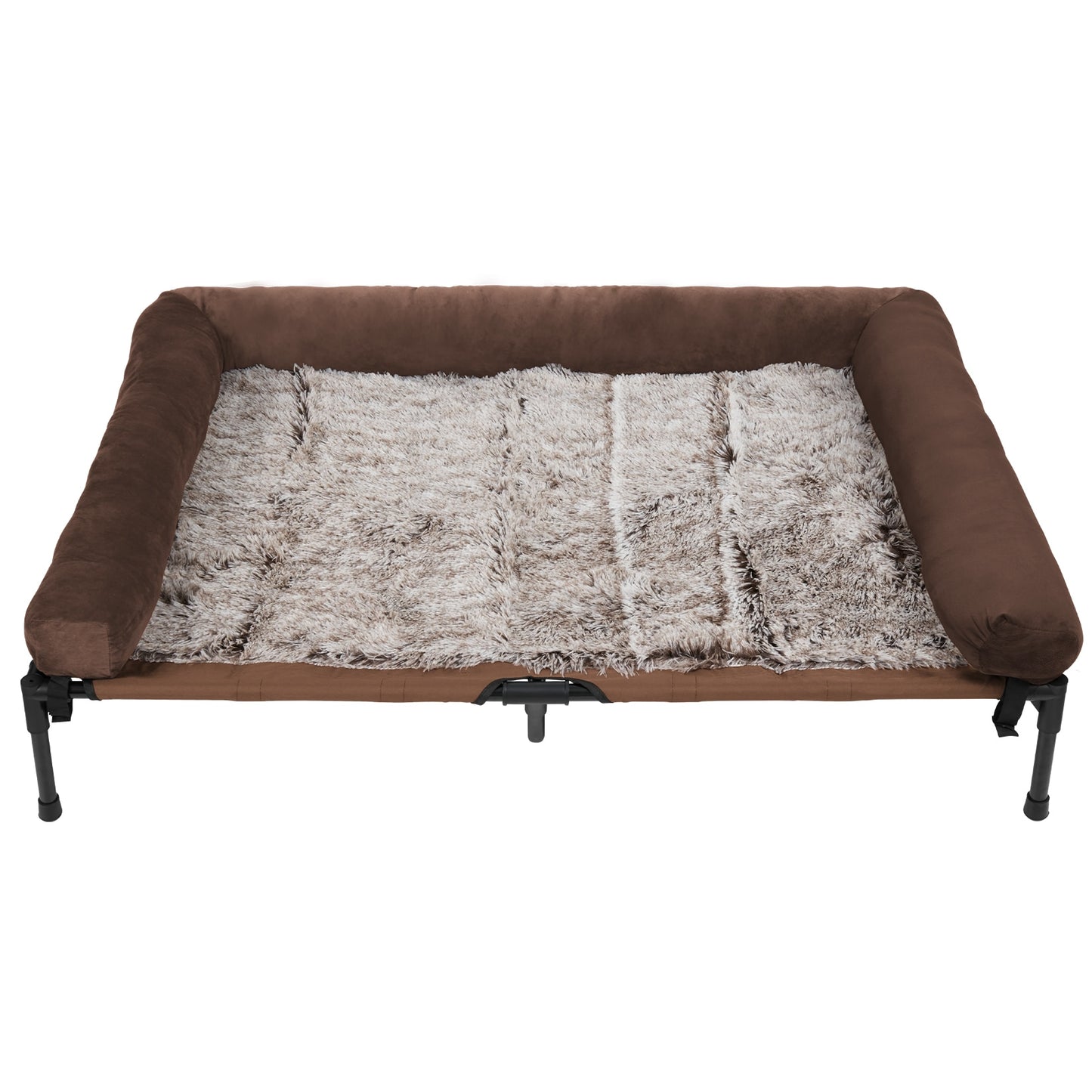 Extra Large Indoor/ Outdoor Waterproof Cooling Elevated Dog Bed with Bolster Raised Pet Lounger