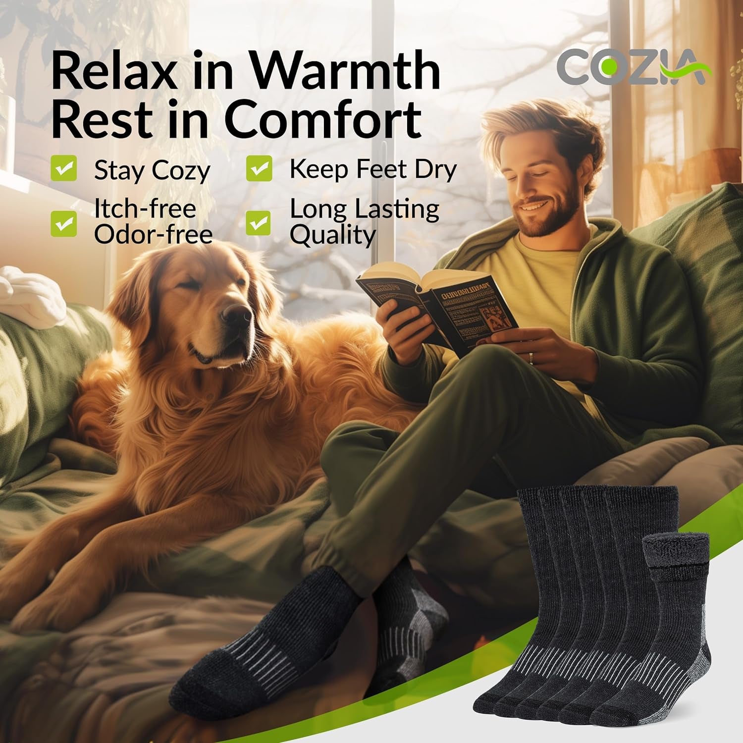 "Cozy Merino Wool Winter Socks - Ultimate Warmth for Men & Women!"