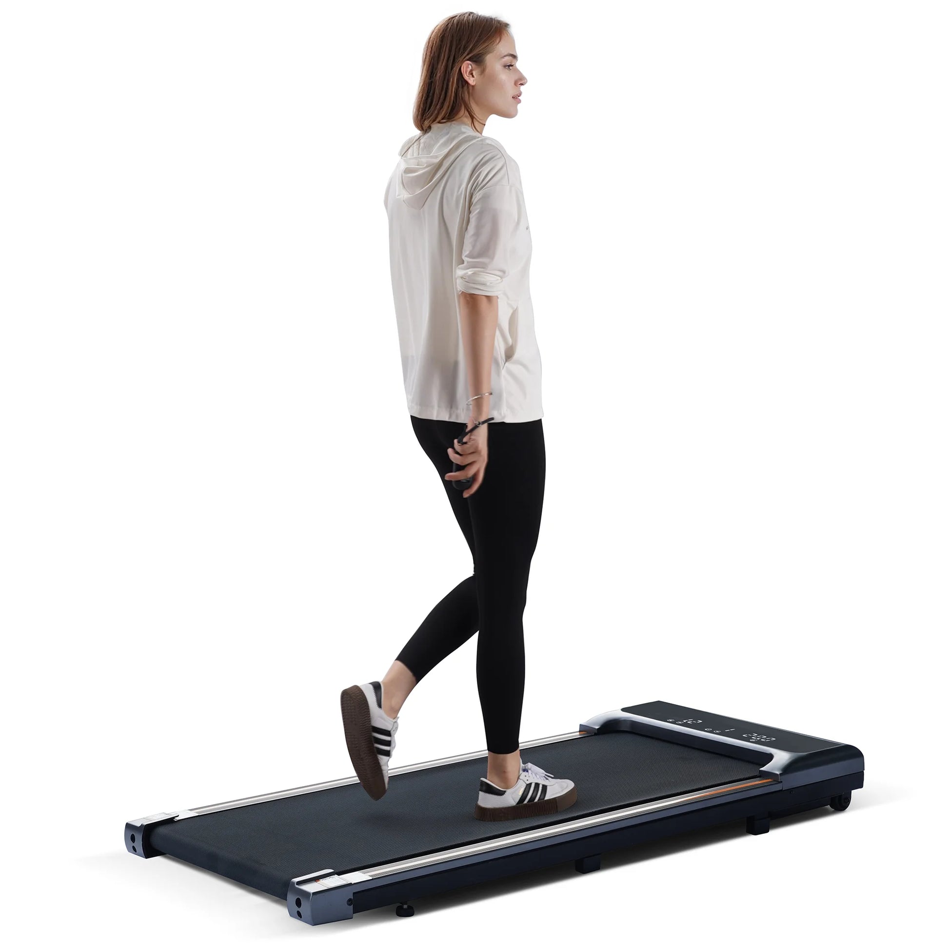 "Stride Smart: Ultra-Slim Under Desk Walking Pad with Remote Control – 2-in-1 Compact Treadmill for Home & Office Fitness, 0.6-3.8 MPH"