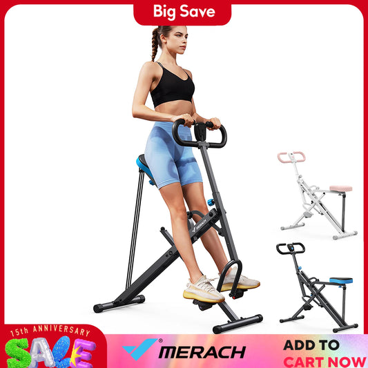 2-in-1 Squat & Rowing Machine – Foldable Glute & Leg Trainer for Home Fitness