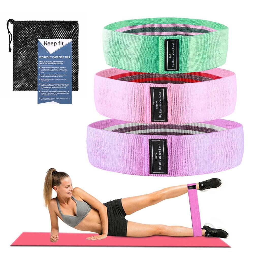 3 Piece/Set Resistance Fitness Bands - wonderfullyblessedandbeautifullymade