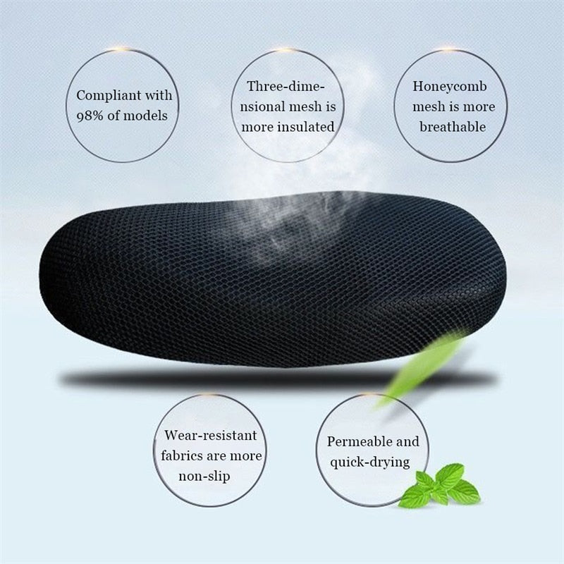 Breathable Fully Covered Super Elastic 3D Honeycomb Scooter/Motorbike Seat Cover