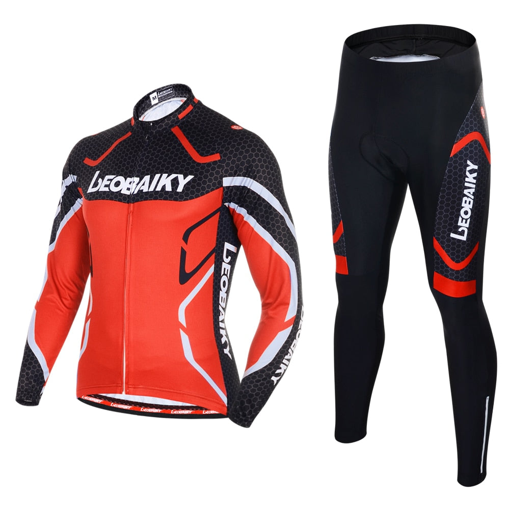 Men's High Quality Breathable Padded Long Sleeves Complete Sportwear Kit For Bike Cycling - wonderfullyblessedandbeautifullymade