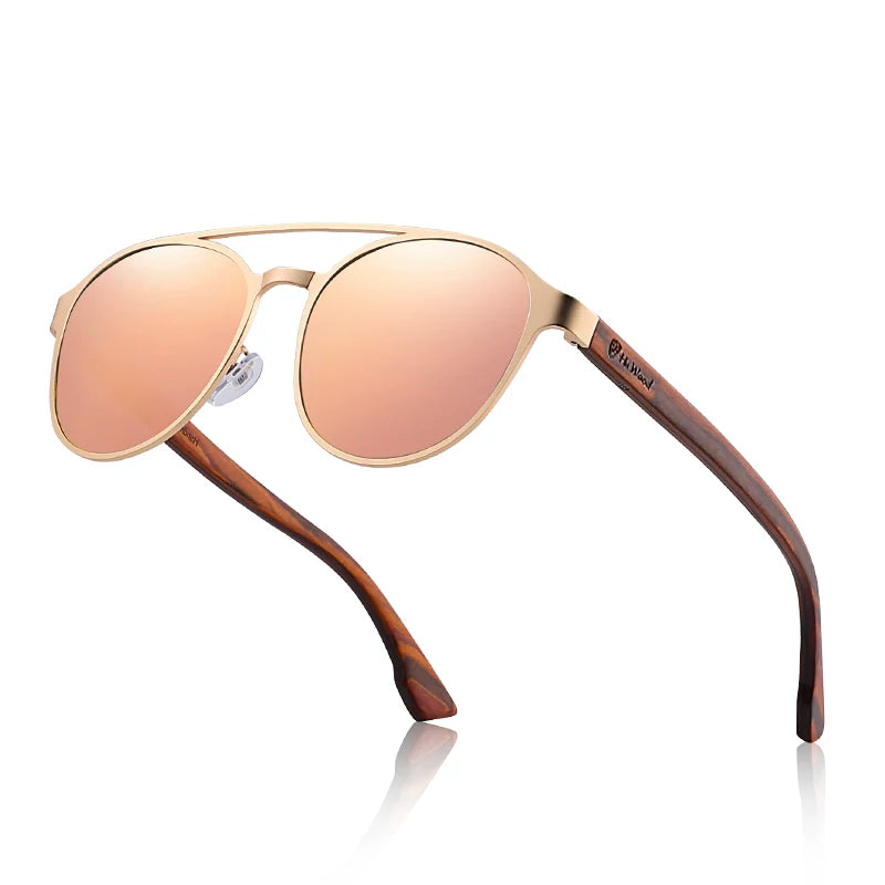 Unisex High Quality Polarized Wooden Vintage Sunglasses UV400 Protection