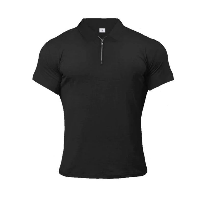 Men's Plain Color High Quality Slim Short Sleeve Shirt