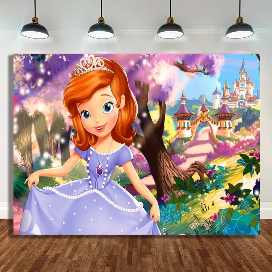 New Customized Sofia Princess Background Decor For Children Party