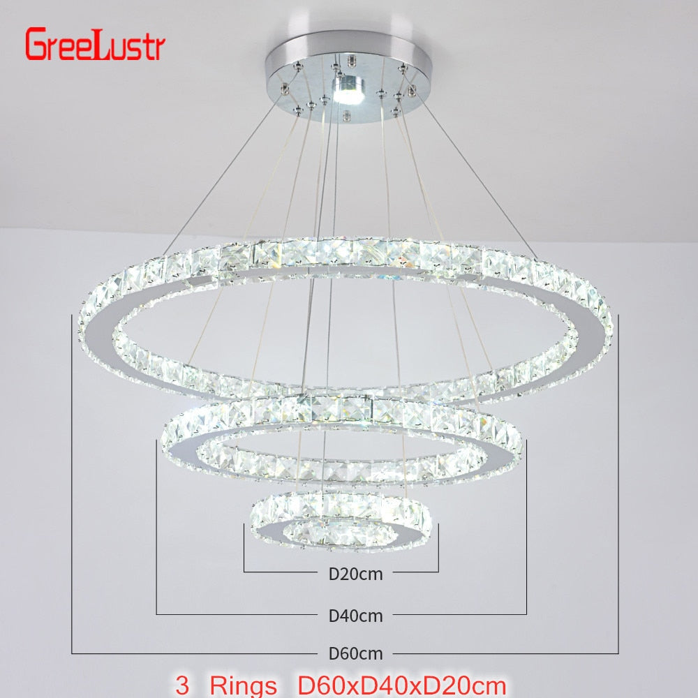 Modern K9 Crystal Led Chandelier Lights - wonderfullyblessedandbeautifullymade