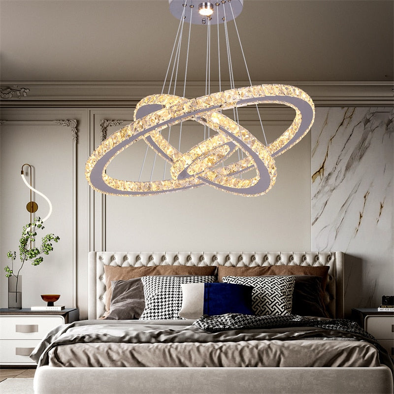 Modern K9 Crystal Led Chandelier Lights - wonderfullyblessedandbeautifullymade