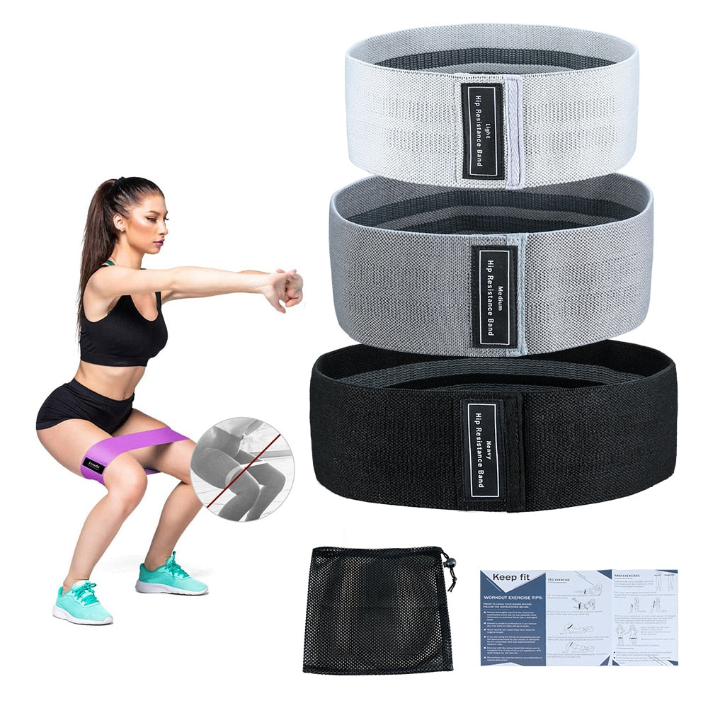 3 Piece/Set Resistance Fitness Bands - wonderfullyblessedandbeautifullymade