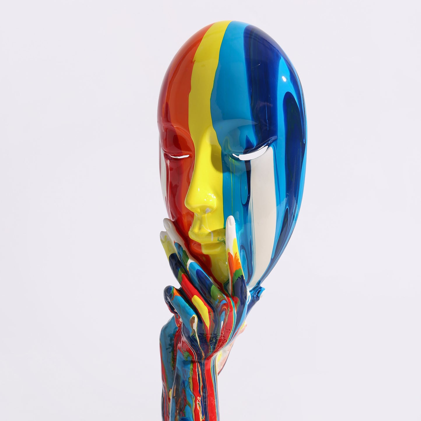 Painted Colorful Abstract mask - wonderfullyblessedandbeautifullymade