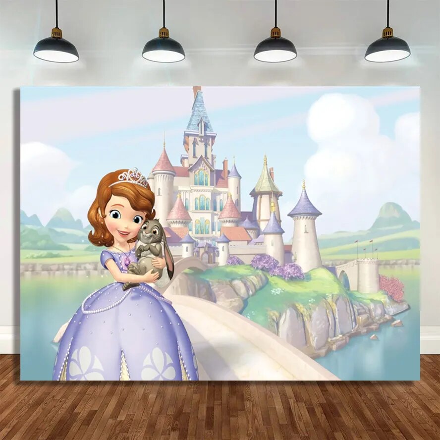 New Customized Sofia Princess Background Decor For Children Party