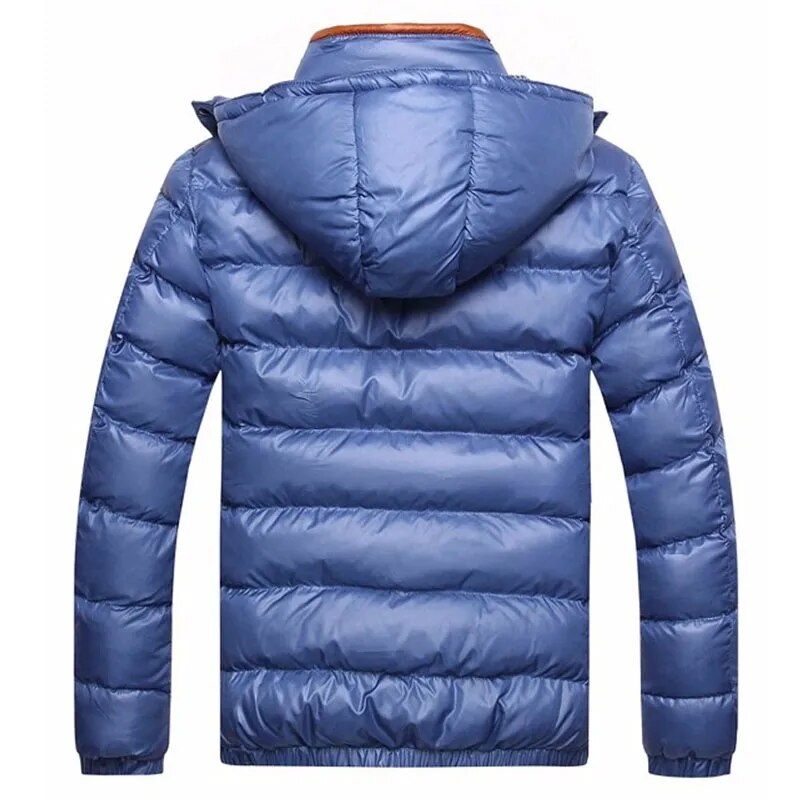 Men's Cotton Thermal Fashionable Windbreaker Hoodie Winter Coat