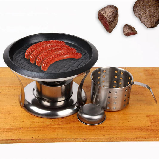 Non Stick Portable Stainless Steel & Iron BBQ Camping / Hiking Grill