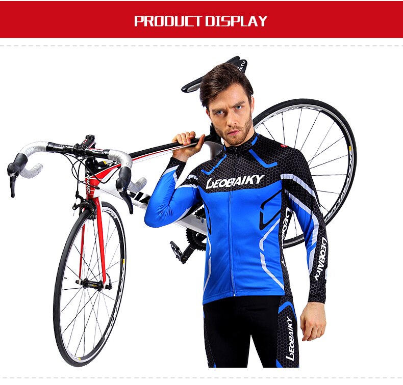 Men's High Quality Breathable Padded Long Sleeves Complete Sportwear Kit For Bike Cycling - wonderfullyblessedandbeautifullymade