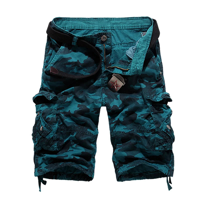 Men's Camouflage Loose Fit Cargo Shorts