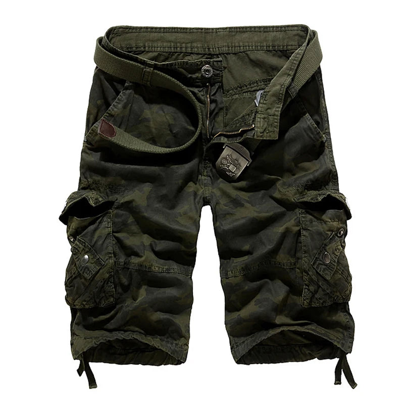 Men's Camouflage Loose Fit Cargo Shorts