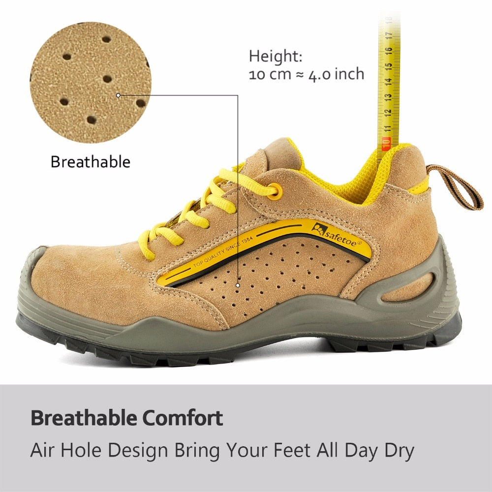 Men's Breathable Waterproof Steel Toe Safety /Work Footwear