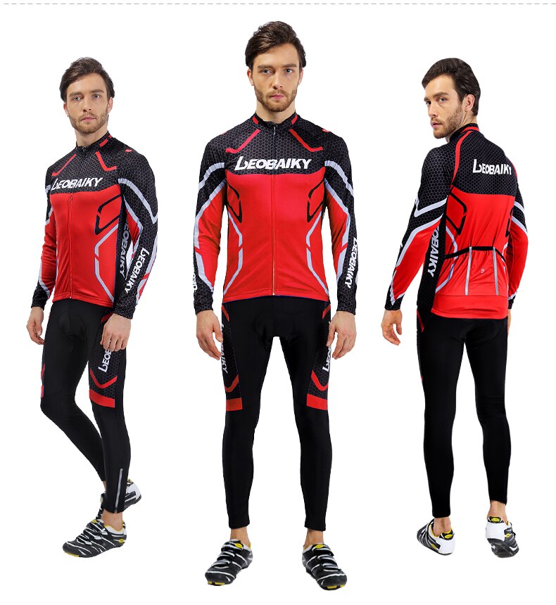 Men's High Quality Breathable Padded Long Sleeves Complete Sportwear Kit For Bike Cycling - wonderfullyblessedandbeautifullymade