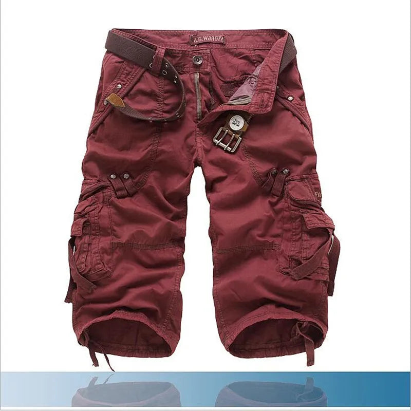 Men's Casual Knee Length Cargo Shorts