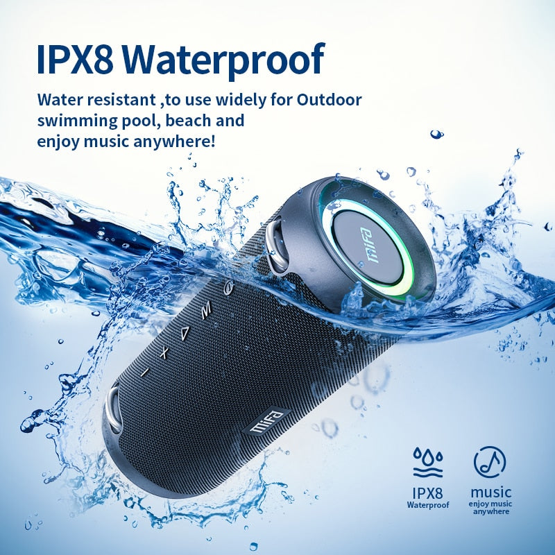 Waterproof Bluetooth 60W Output Loud Speaker - wonderfullyblessedandbeautifullymade