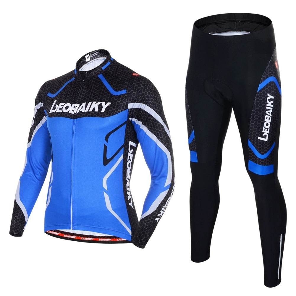 Men's High Quality Breathable Padded Long Sleeves Complete Sportwear Kit For Bike Cycling - wonderfullyblessedandbeautifullymade