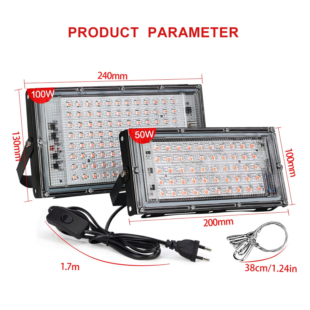 Indoor/Outdoor Full Spectrum LED Phyto Lamp Growth Light For Plants And FLowers