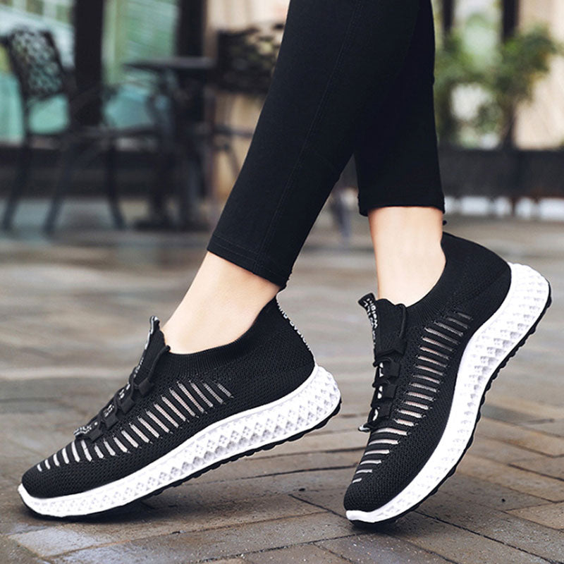 Women's Breathable Mesh Trainer Sneakers - wonderfullyblessedandbeautifullymade