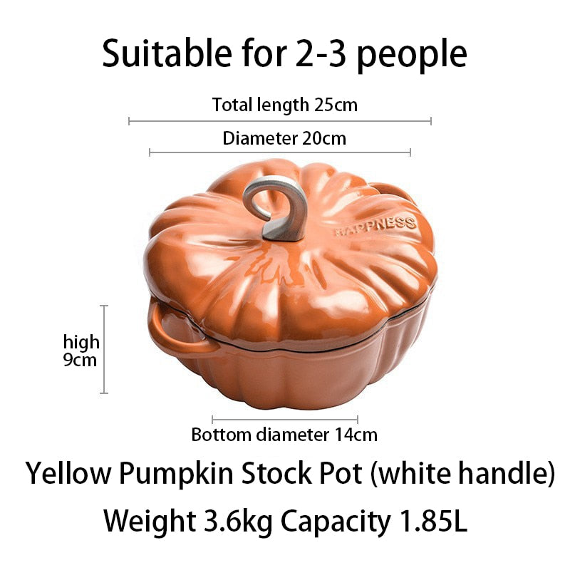 Pumpkin Enamel Nonstick Stew Pot For Cooking