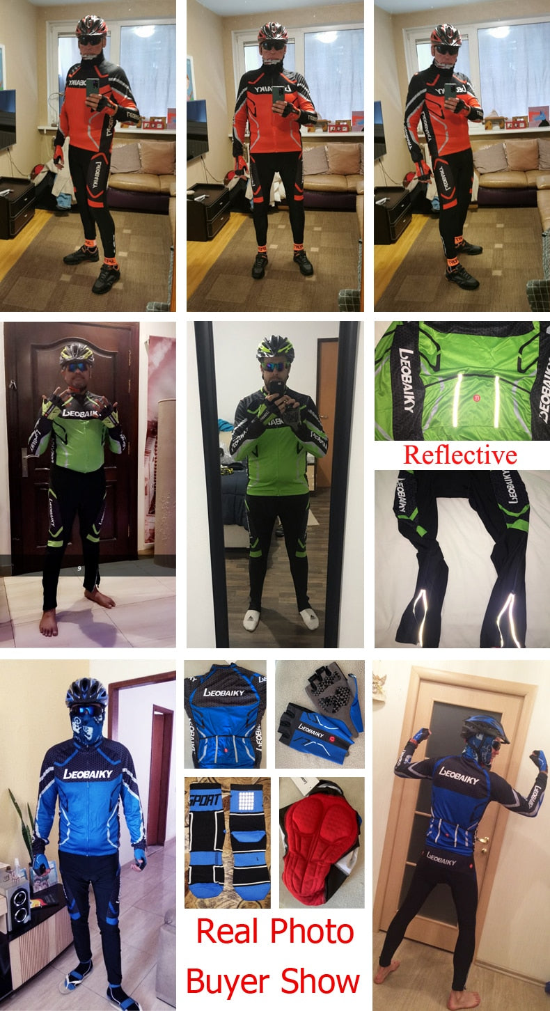 Men's High Quality Breathable Padded Long Sleeves Complete Sportwear Kit For Bike Cycling - wonderfullyblessedandbeautifullymade