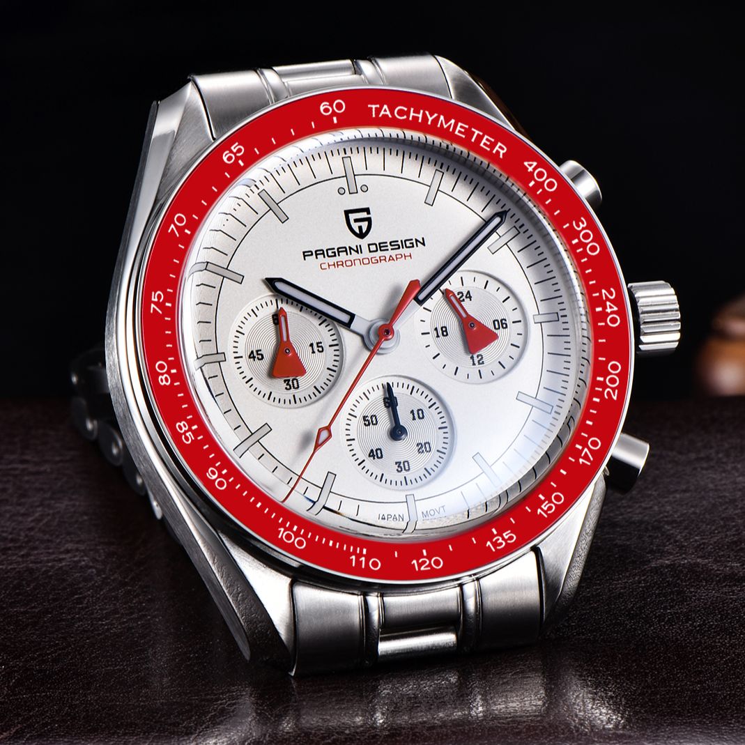 Men's Chronograph Water Resistant Luminous Stainless Steel Wristwatch - wonderfullyblessedandbeautifullymade