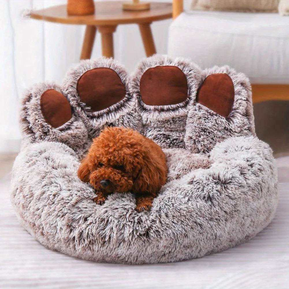 Pet's Comfortable Cozy Cute Bear Paw Sofa Bed