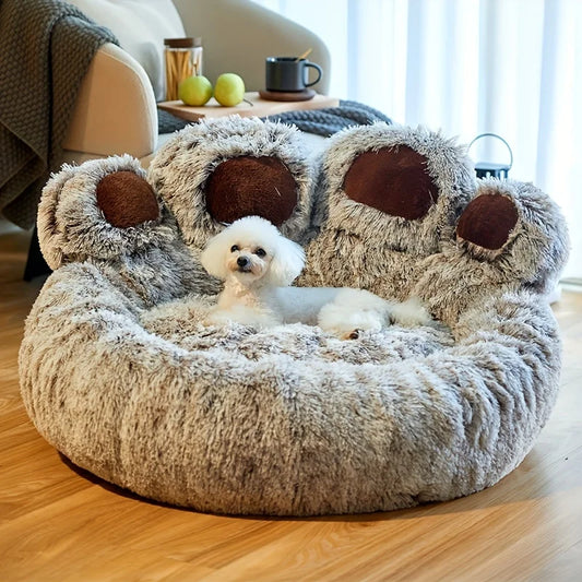 Pet's Comfortable Cozy Cute Bear Paw Sofa Bed