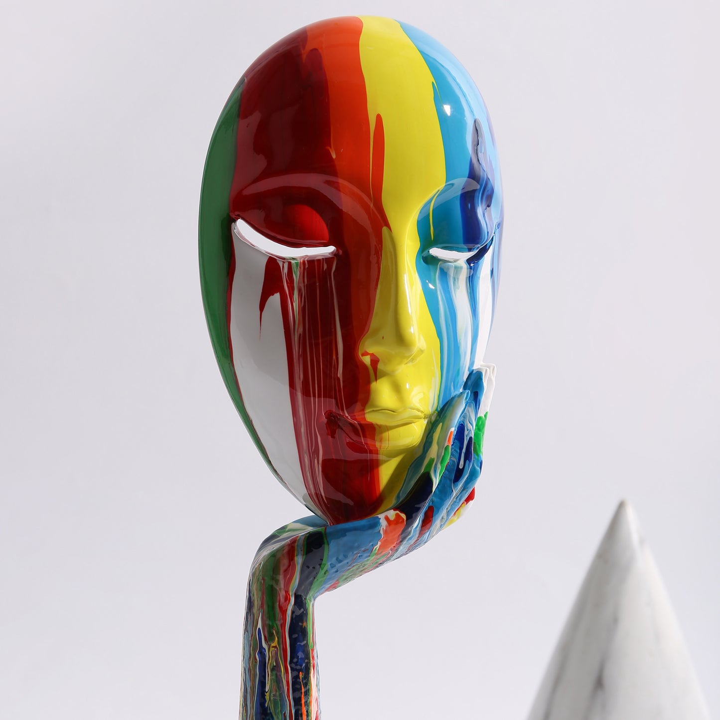 Painted Colorful Abstract mask - wonderfullyblessedandbeautifullymade