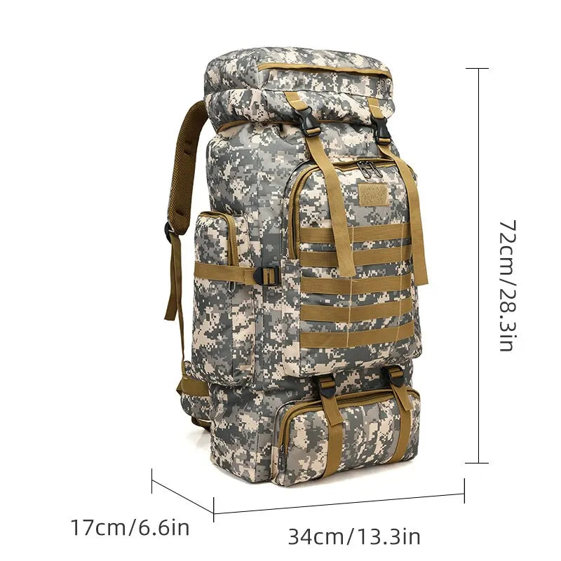 Outdoor Multifuntional Waterproof Large Capacity Camouflage Travel / Hiking Backback