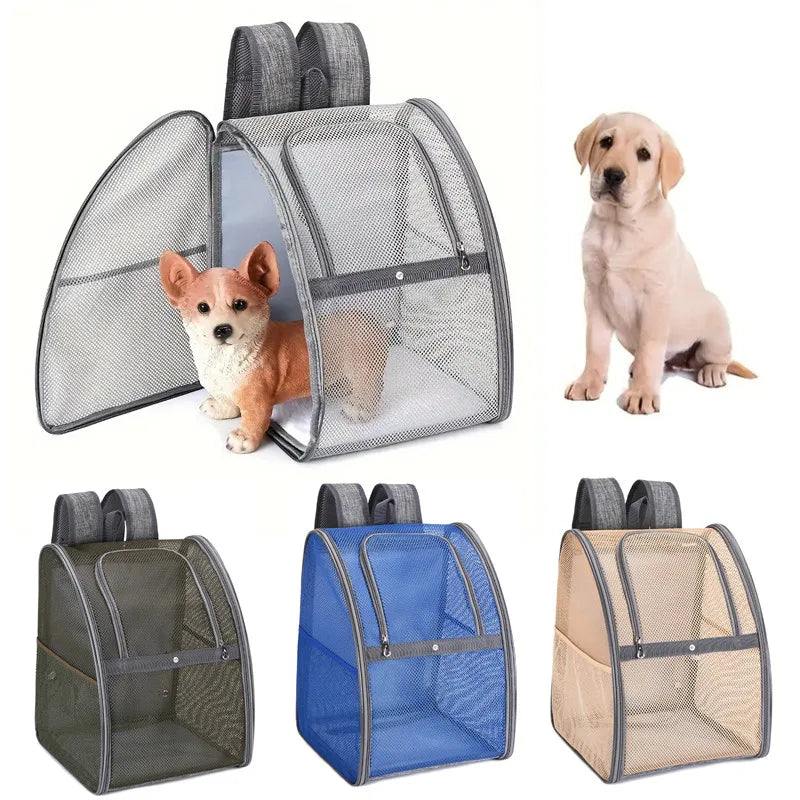 Pet's Foldable Breathable Double Shoulder Travel Dog Carrier