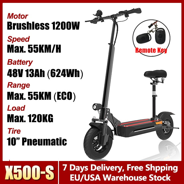 Adult's Two Wheels Anti Theft Waterproof Scooter