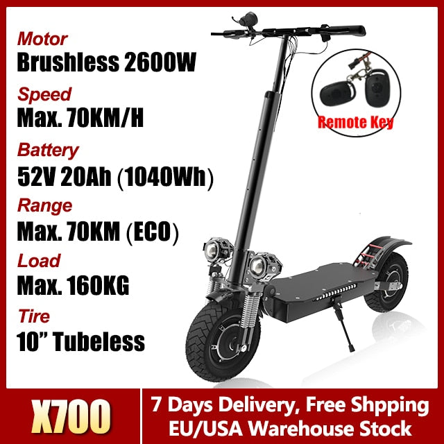 Adult's Two Wheels Anti Theft Waterproof Scooter