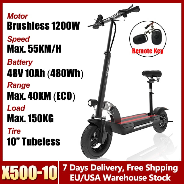 Adult's Two Wheels Anti Theft Waterproof Scooter