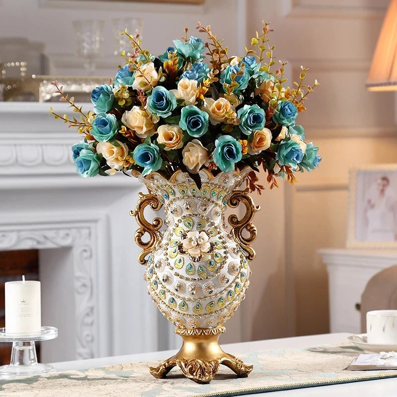 Luxury European Resin Vase Home Decorations