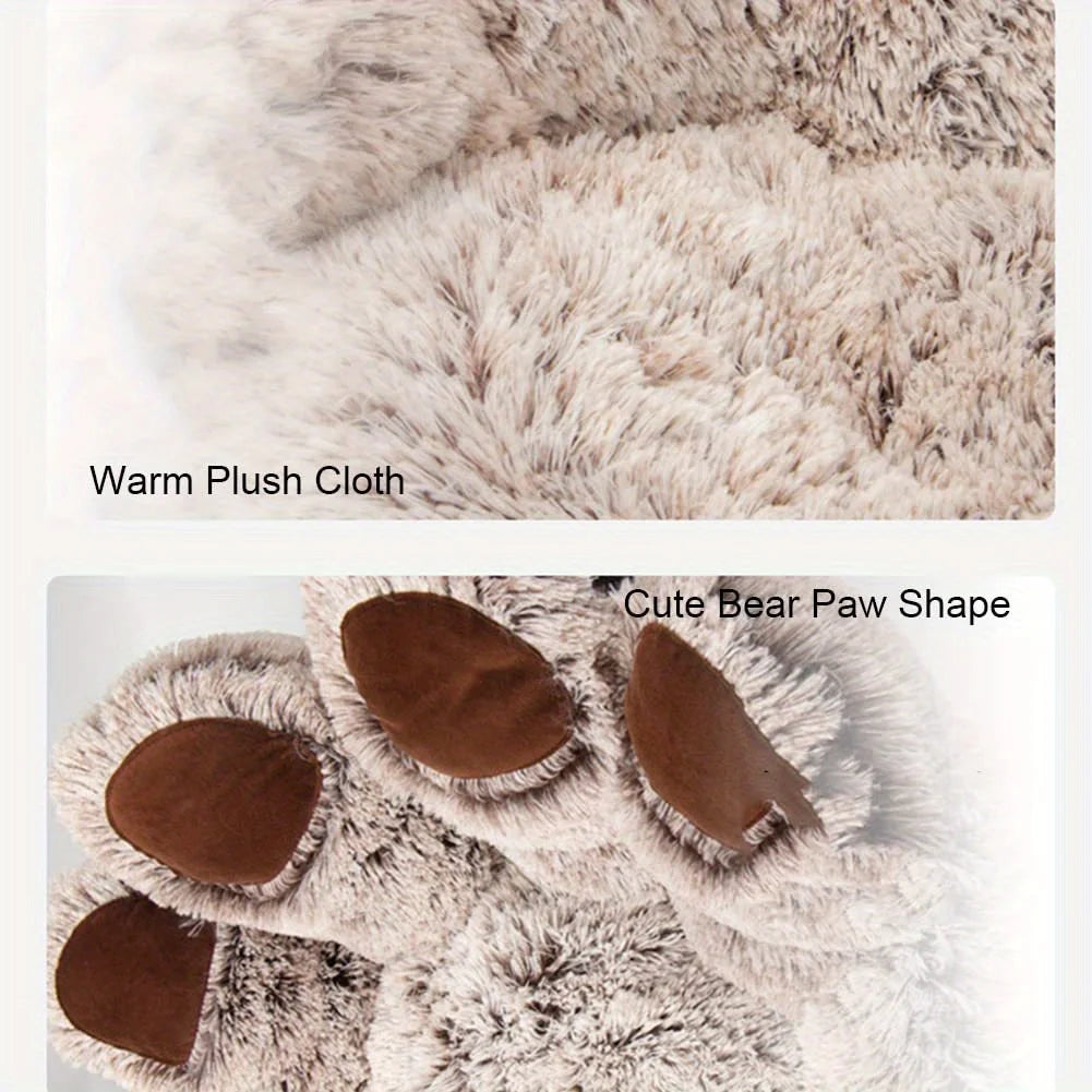 Pet's Comfortable Cozy Cute Bear Paw Sofa Bed