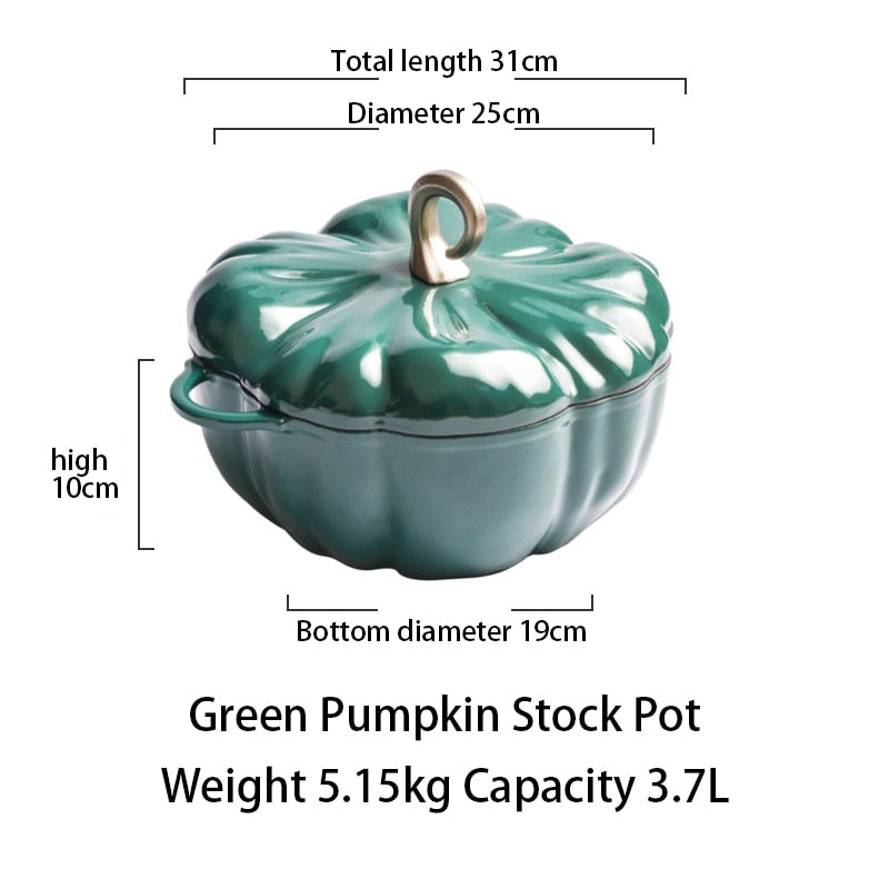 Pumpkin Enamel Nonstick Stew Pot For Cooking