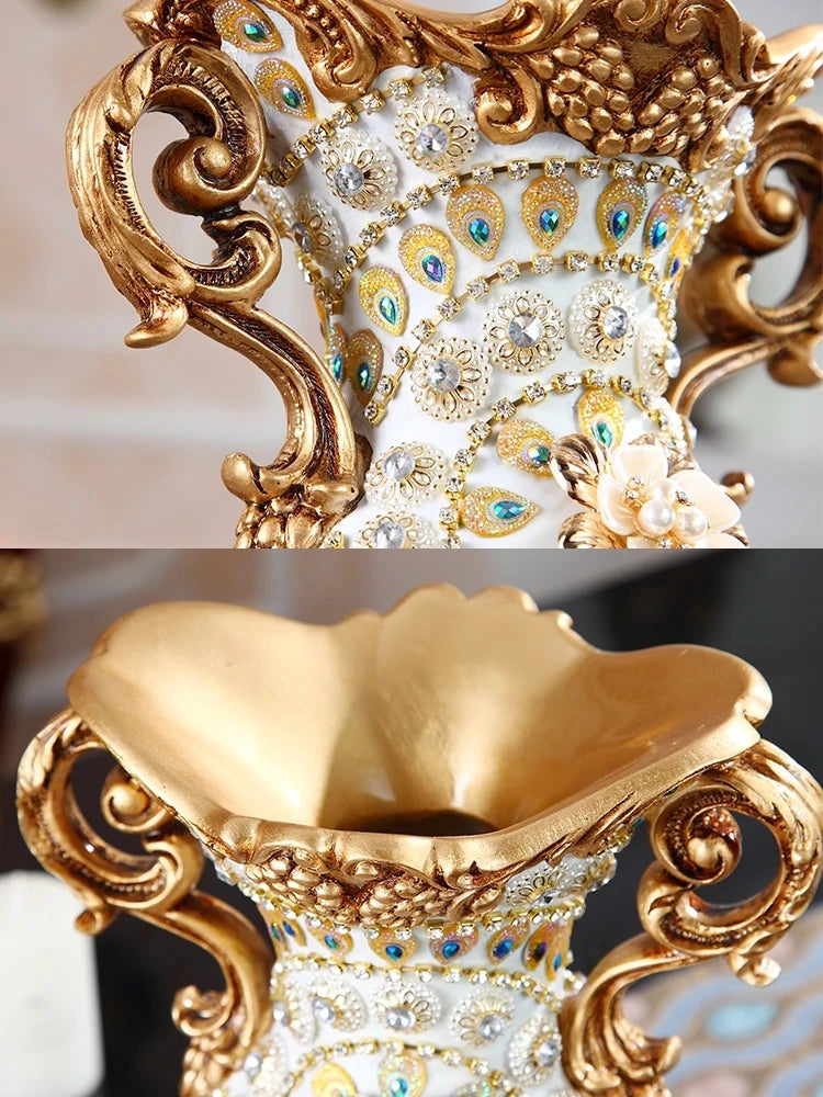 Luxury European Resin Vase Home Decorations