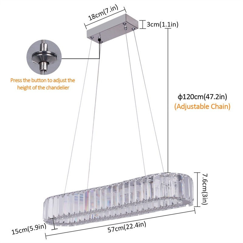 Modern K9 Crystal Led Chandelier Lights - wonderfullyblessedandbeautifullymade