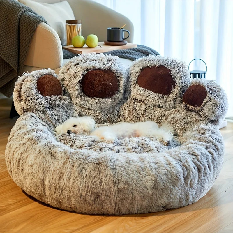 Pet's Comfortable Cozy Cute Bear Paw Sofa Bed