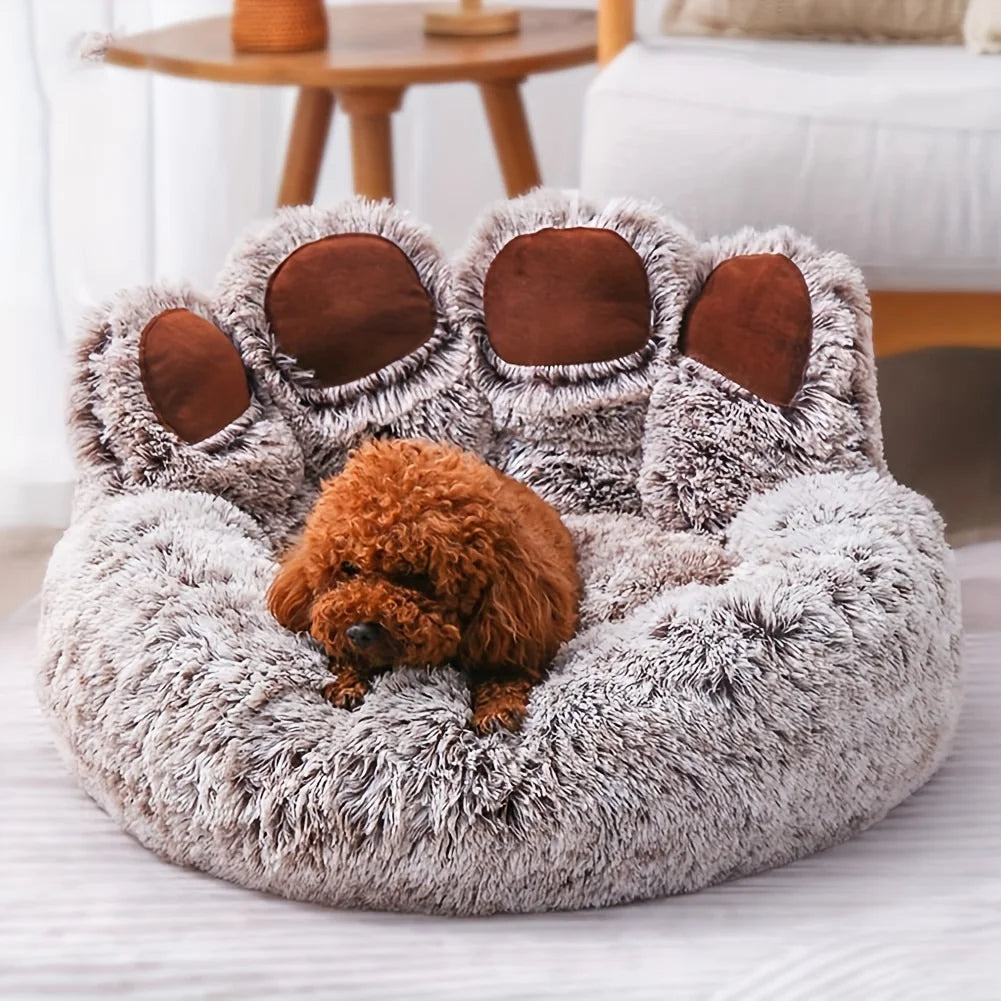 Pet's Comfortable Cozy Cute Bear Paw Sofa Bed