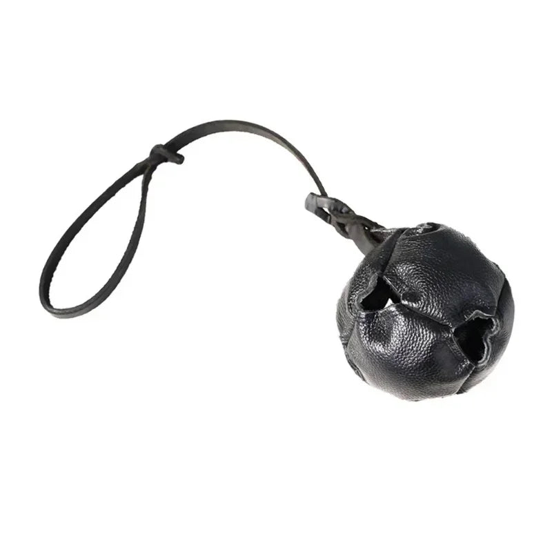 Dog's Soft Leather Training Ball With Handle